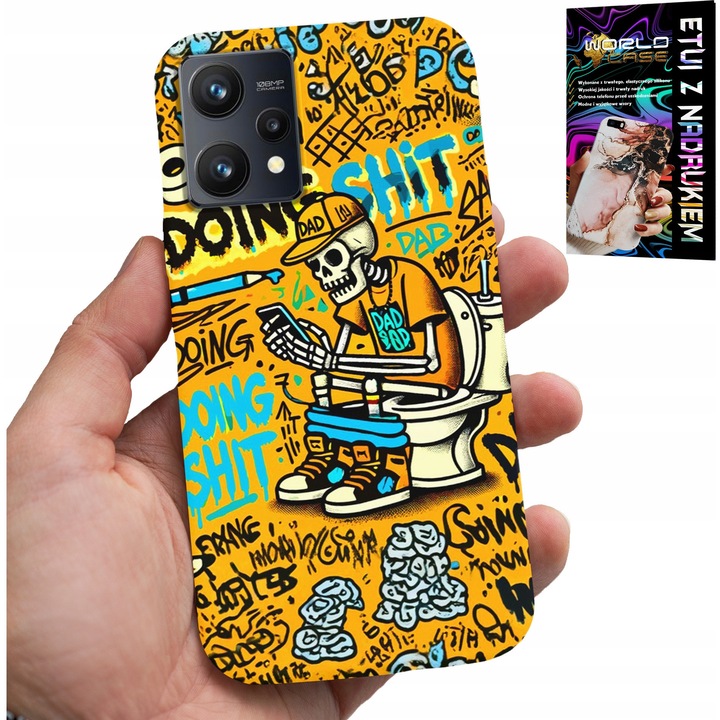 Telefontok, World Case, Realme 9 Pro-hoz, szilikon, színes nyomtatás