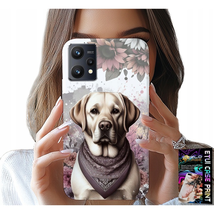 World Case telefontok Realme 9 Pro-hoz, Husky mintás, szilikon, 0,2 mm