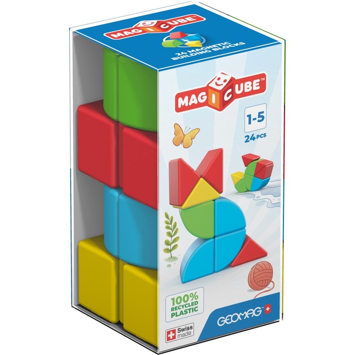 Constructor magnetic, Geomag, Magicube, 24 de piese