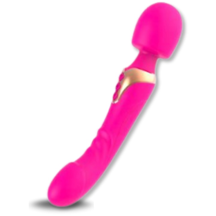 Мощен вибратор-пръчка за жени, стимулатор на клитора и G-точката, 10 режима на вибрация, вагинален масаж, интимна играчка за възрастни, розов