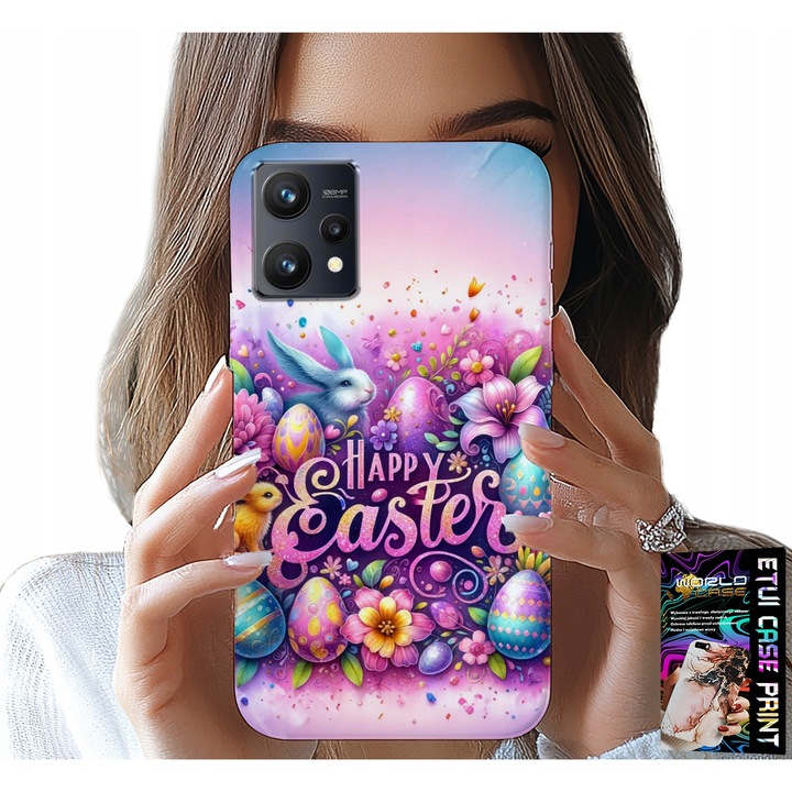 Telefontok Realme 9 Pro, World Case, tészta mintás, szilikon, 0,2cm