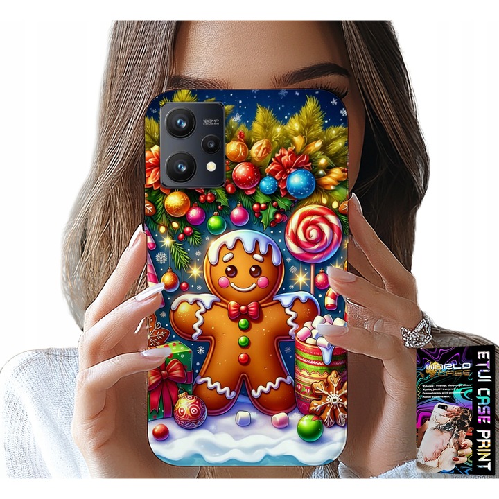 Tok Realme 9 Pro-hoz, World Case, szilikon, színes nyomtatás, méretek 0, 2cm