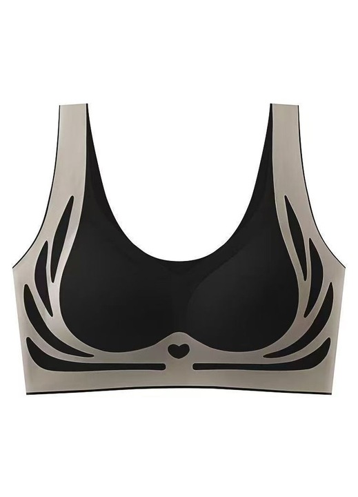 Sutien fara cusaturi, elastic, respirabil, Negru