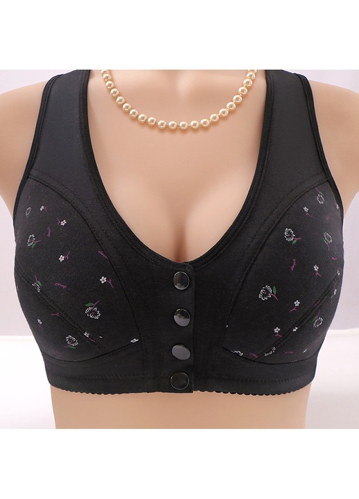 Alakformáló melltartó, rugalmas anyag, kényelmes, Fekete