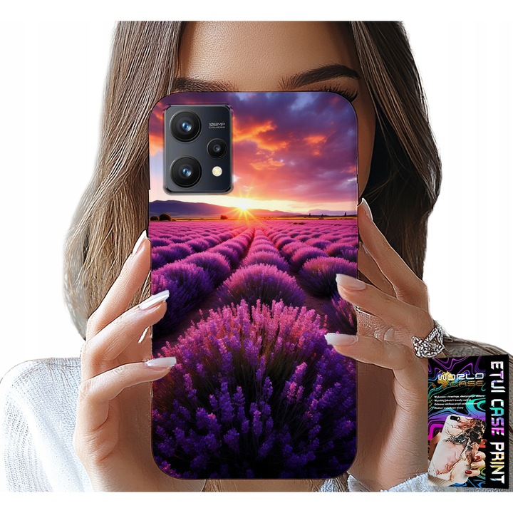 Telefontok Realme 9 Pro, World Case, szilikon, színes nyomtatás, 0,2cm
