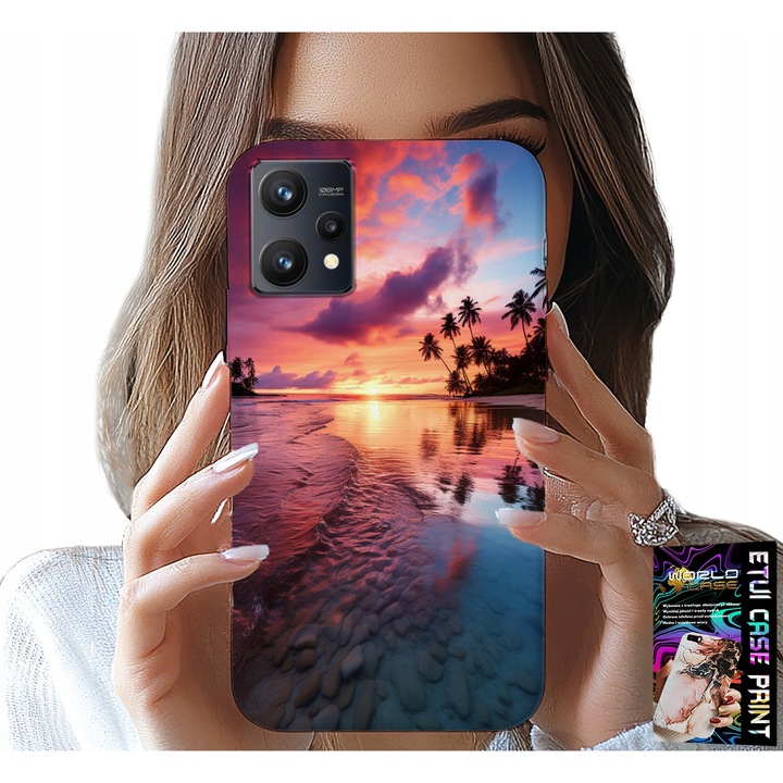 Telefontok, World Case, Realme 9 Pro modell, szilikon, többszínű nyomtatás, méretek: 10x15x22cm