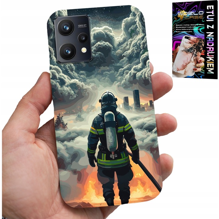 World Case telefontok Realme 9 Pro-hoz, szilikon, színes minta, 0,2 mm