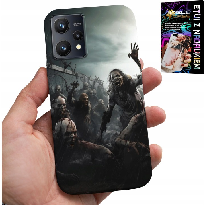 Szilikon tok Zombi The Walking Dead, World Case, Realme 9 Pro-hoz, színes nyomattal
