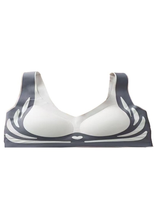 Sutien fara cusaturi, elastic, respirabil, Albastru