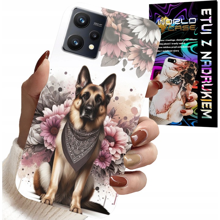 Realme 9 5G telefontok, World Case, szilikon, színes nyomtatás, hatékony védelem