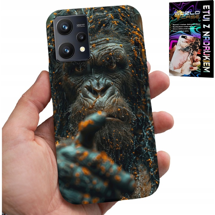 Telefontok Realme 9 Pro, World Case, szilikon, többszínű nyomtatás, 0,2 cm