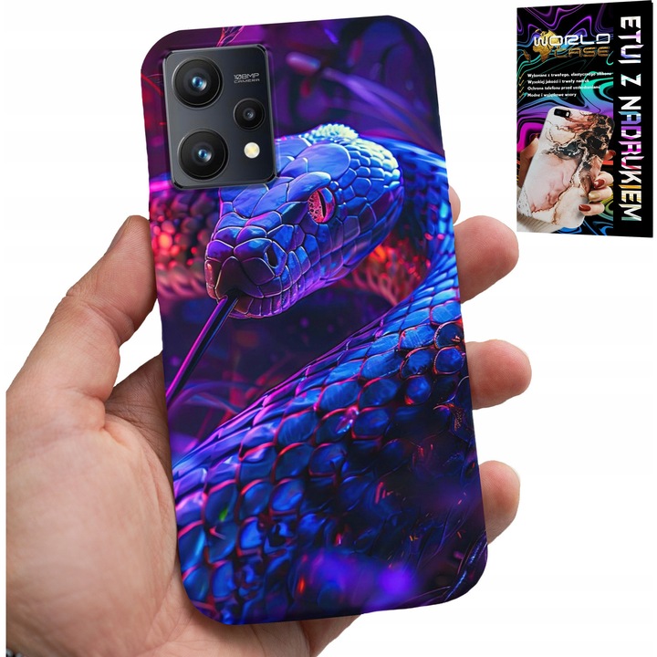 Telefontok Realme 9 Pro, World Case, szilikon, teljes színes nyomtatás, Kobra változat