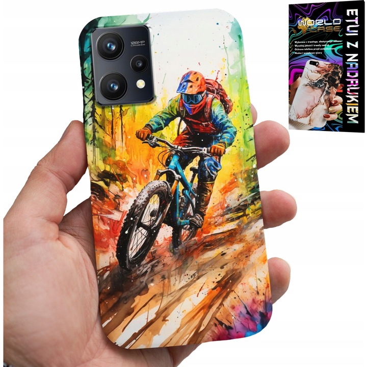 World Case telefontok Realme 9 Pro készülékhez, szilikon, személyre szabott design, színes nyomtatás, többszínű