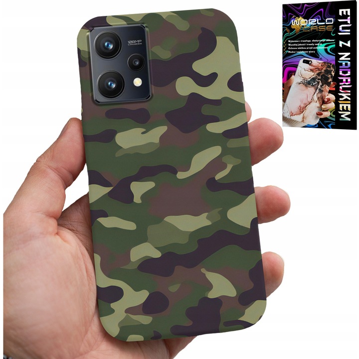 Telefontok, World Case, Realme 9 Pro, szilikon, katonai design, többszínű