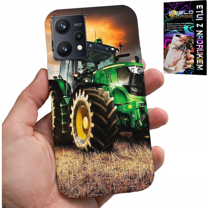 Telefontok Realme 9 Pro, World Case, Traktor nyomtatás, szilikon, 0,2mm