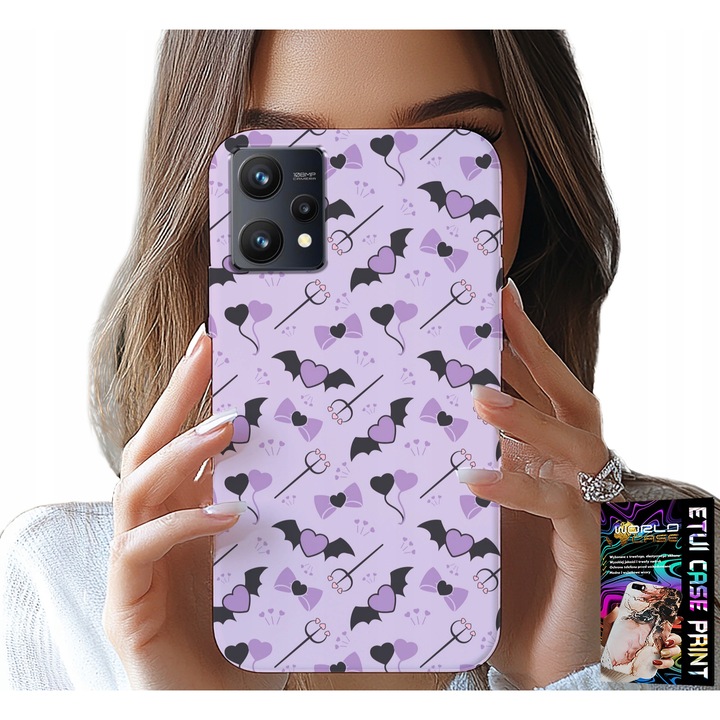 World Case telefontok Realme 9 Pro-hoz, színes nyomtatás, szilikon, tökéletes méret