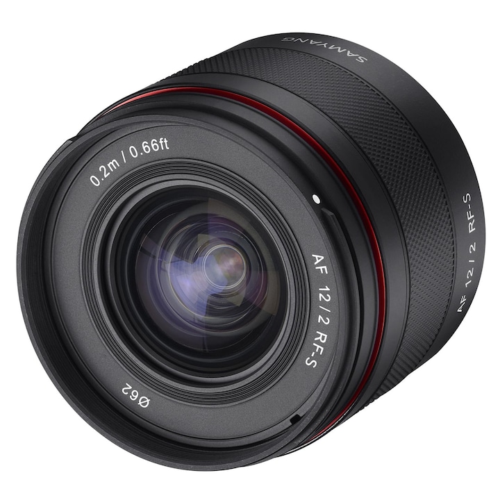Obiectiv Samyang 12mm F2.0, automată, montură Canon RF, pentru aparate foto mirrorless