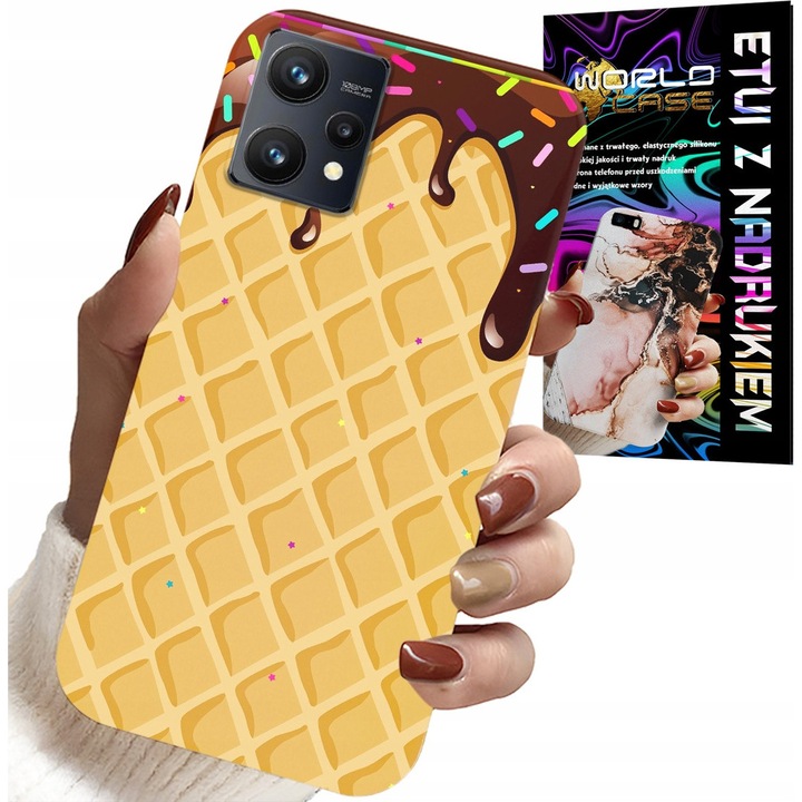 World Case telefontok Realme 9 Pro-hoz, szilikon, gofri mintás, többszínű