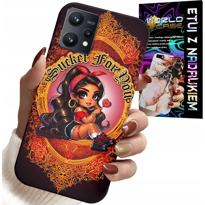 Telefontok Realme 9 Pro, World Case, színes nyomtatás, szilikon