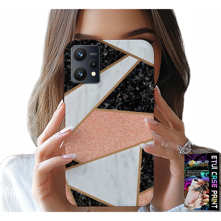 World Case telefontok Realme 9 Pro-hoz, divatos minták, szilikon, többszínű