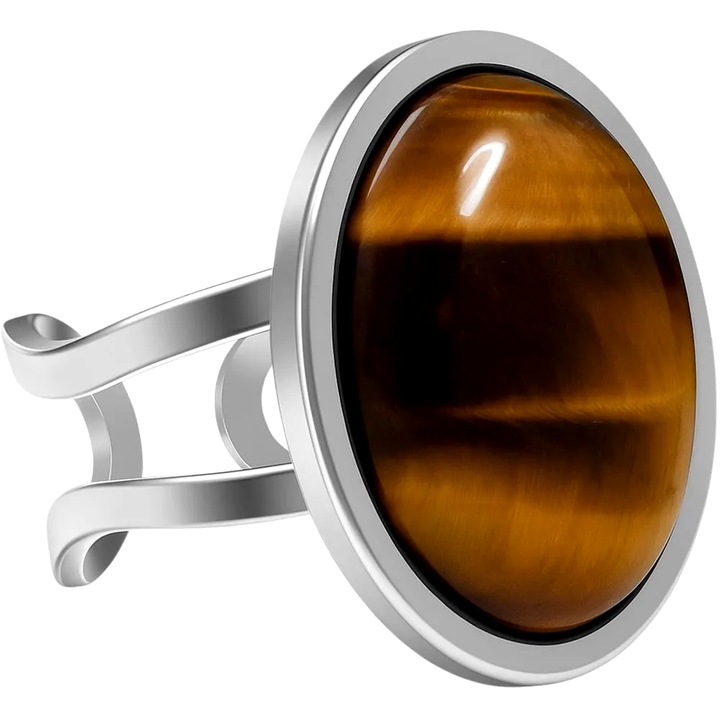 Inel Ochi de Tigru, forma ovala, reglabil