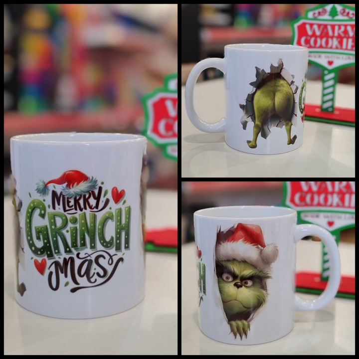 Cana personalizata Grinch, Casuta Culorilor, design imprimat, multicolor