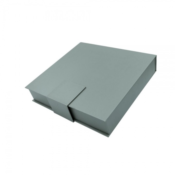 Set cadou stilou + pix + agenda A5, metalic, grafit cu striatii, cutie cadou