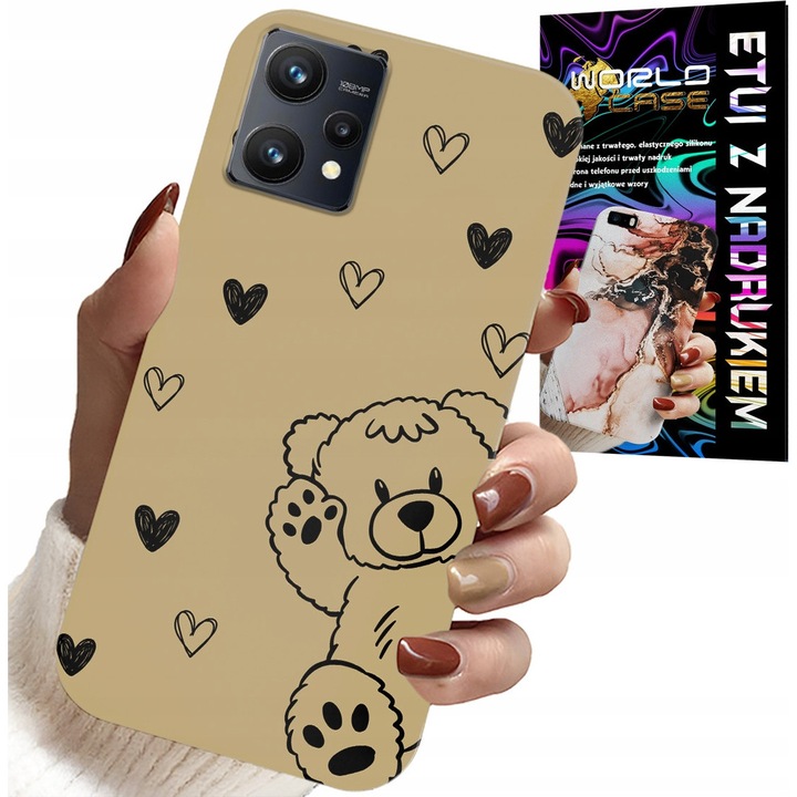 Telefontok, World Case, Realme 9 5G, szilikon, színes nyomtatás