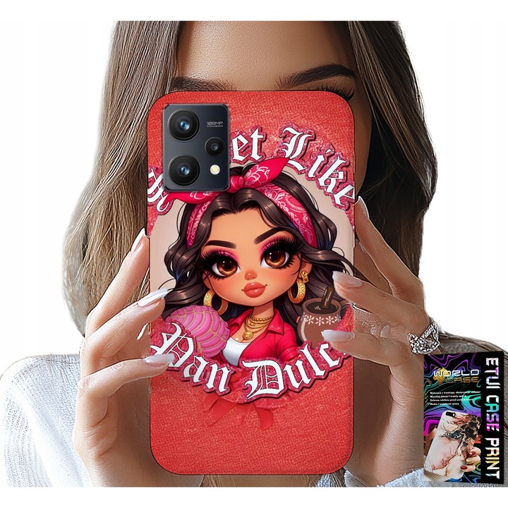 Telefontok, World Case, Realme 9 5G, színes nyomtatás, szilikon