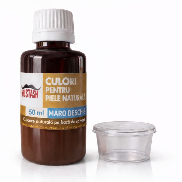 Vopsea pentru piele naturala MARO DESCHIS 50 ml – pe baza de solvent, uscare rapida, fara fixator