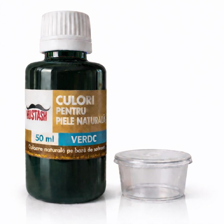 Vopsea pentru piele naturala VERDE 50 ml – pe baza de solvent, uscare rapida, fara fixator