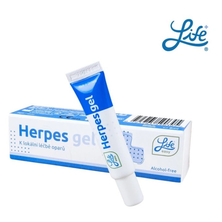 Gél külső használatra, Herpes Life Products 8 ml, színtelen, érzékeny bőr ápolására