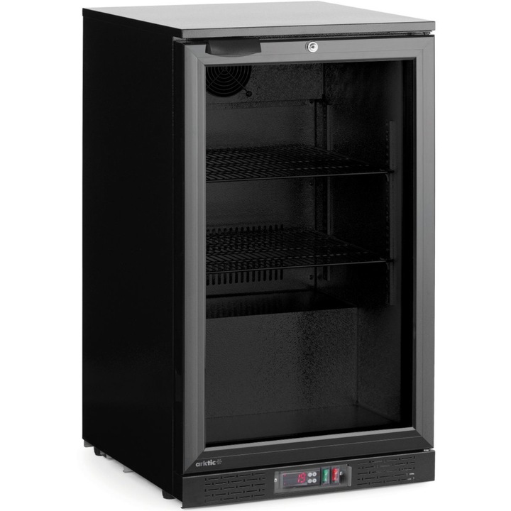 Frigider bar, Arktic, 1-usa, 86L, negru, 50x53x87cm, iluminare LED