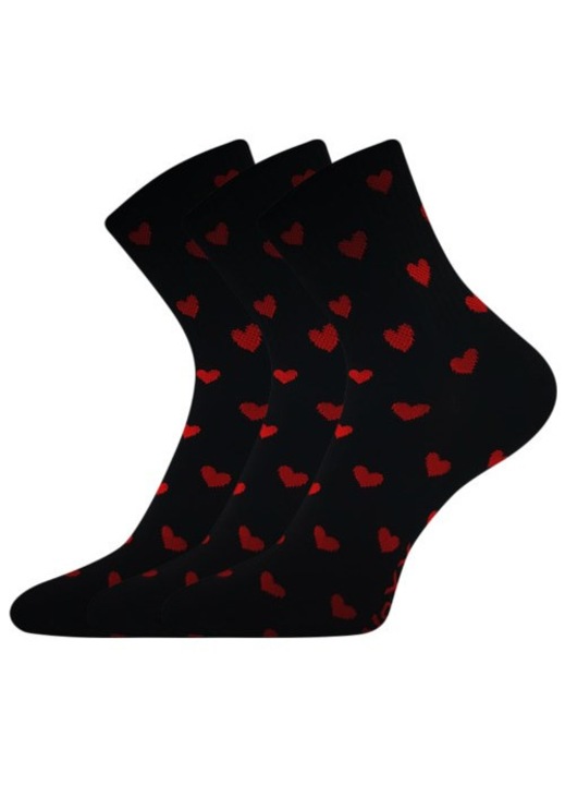 Sosete dama VoXX set 3 bucati, multicolor, din bumbac, pentru sport, cu varf retizocat