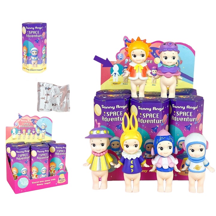 Комплект фигурки, сляпа кутия, 6 стила, декорации за телефон, изправена позиция, многоцветен