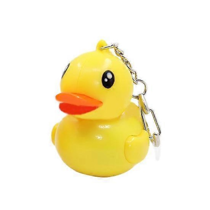 Breloc cu design rata galbena, 3.9x3.88x5.28cm, unisex, set 1 buc