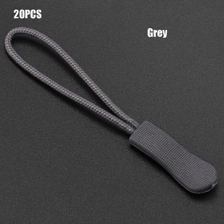 Set 20 bucati accesorii pentru fermoar, 24mm, gri