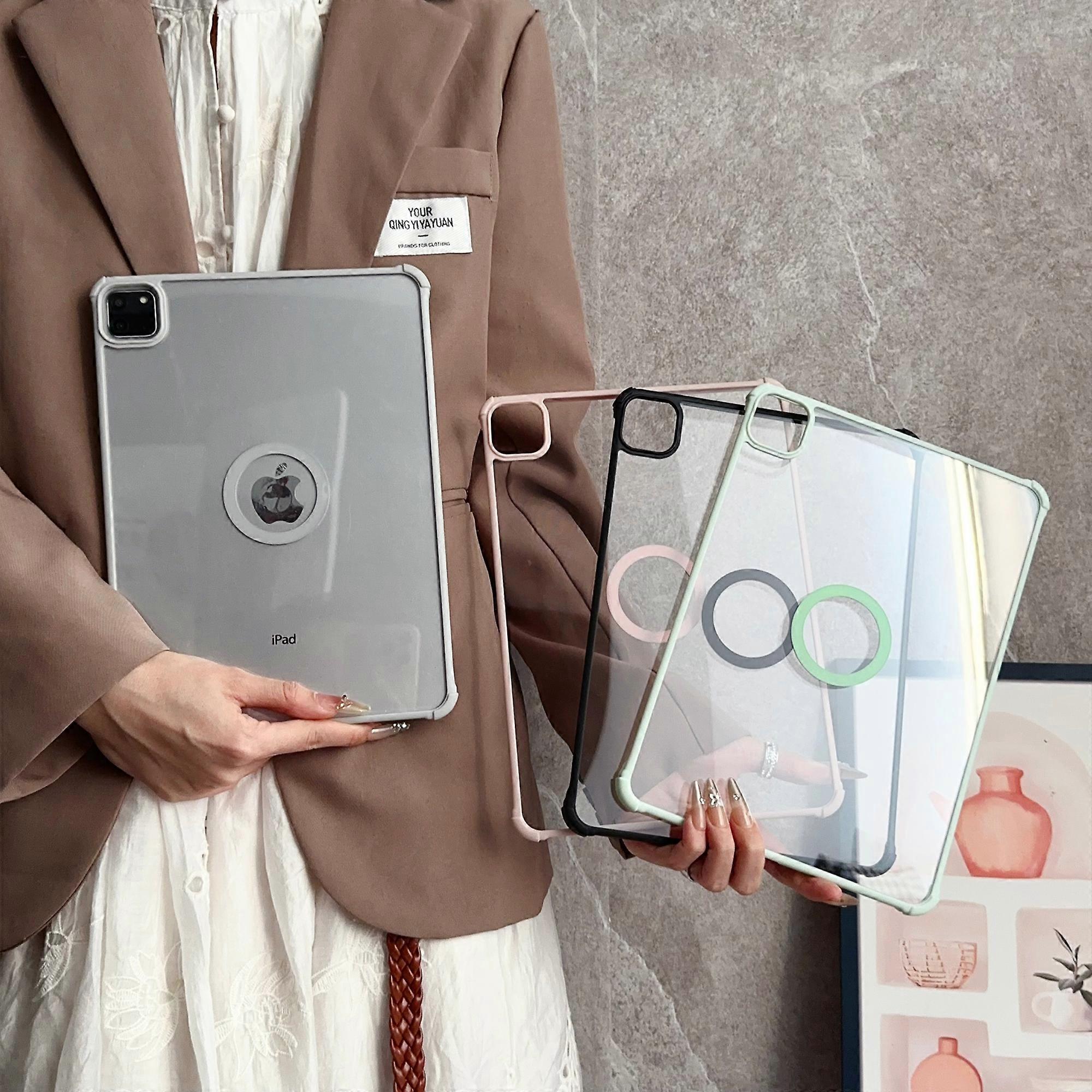 Husa tableta Magnetica Transparenta, Protectie Borderless, Roz, pentru iPad Air (2022) (2020)