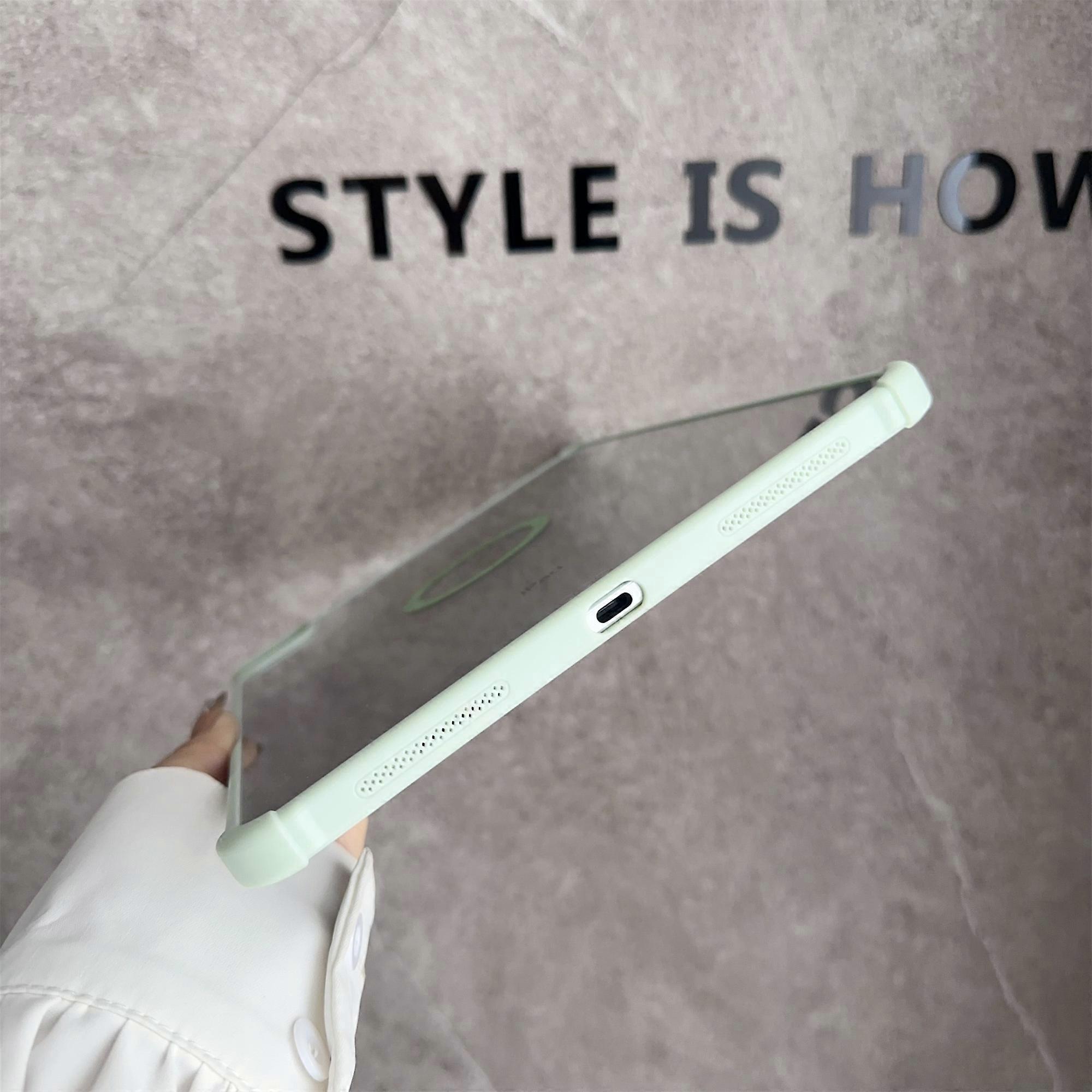 Husa tableta Magnetica Transparenta, Protectie Borderless, Roz, pentru iPad Air (2022) (2020)