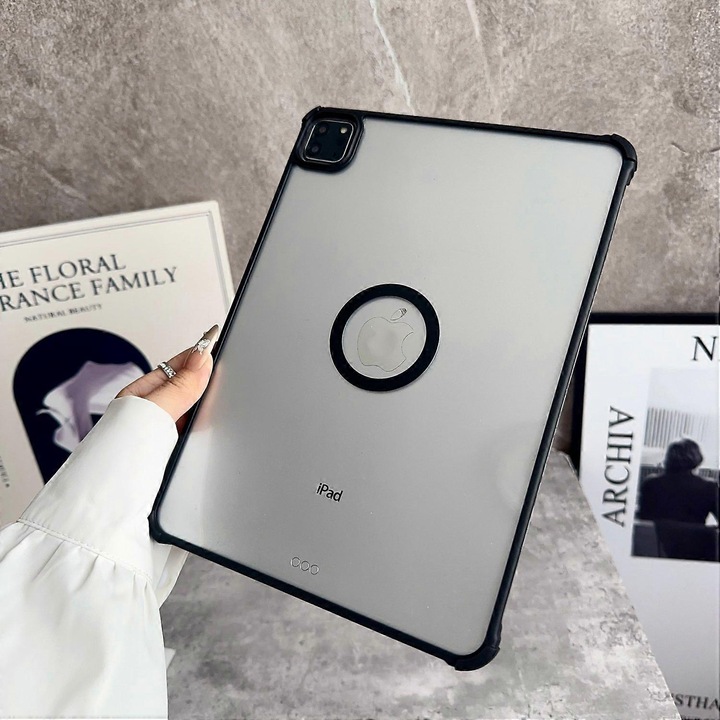 Husa tableta transparenta, protectie bordeless, absorbtie socuri, pentru iPad Air 2020/2022