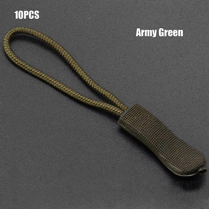 Set 10/20 bucati capete fermoar, accesorii pentru rucsac, culoare verde armata, dimensiune 24mm