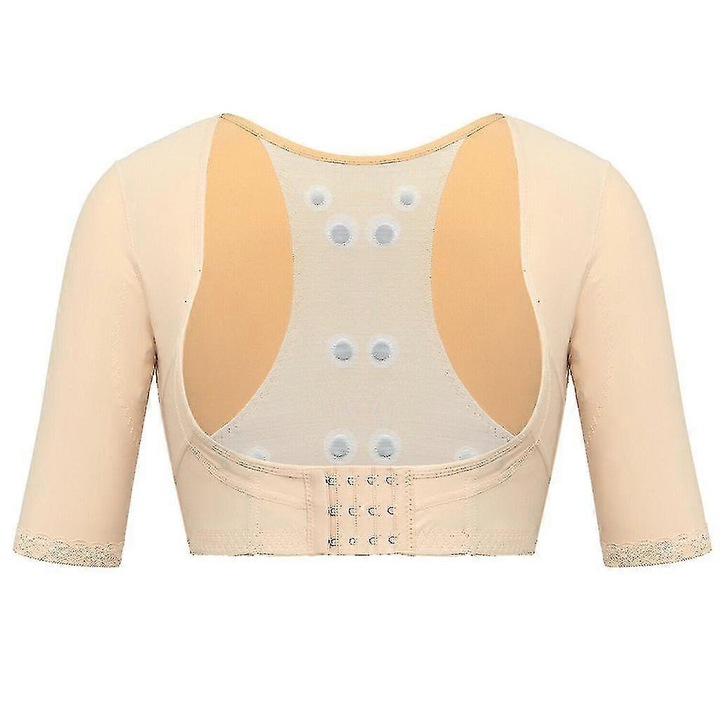 Top cu maneca scurta pentru modelarea bratelor superioare ale femeilor 2XL Bej