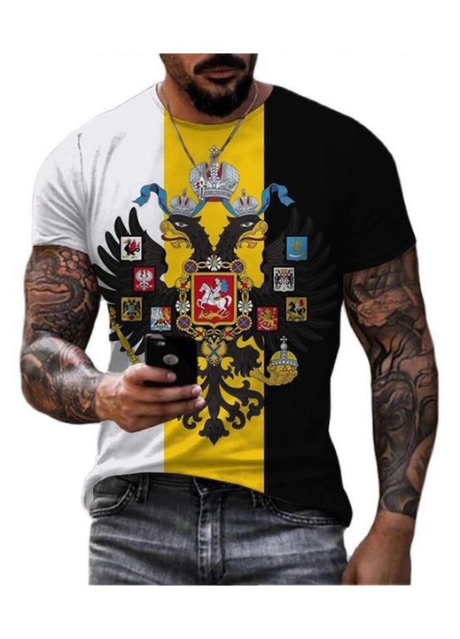 Férfi alkalmi póló, poliészter, többszínű