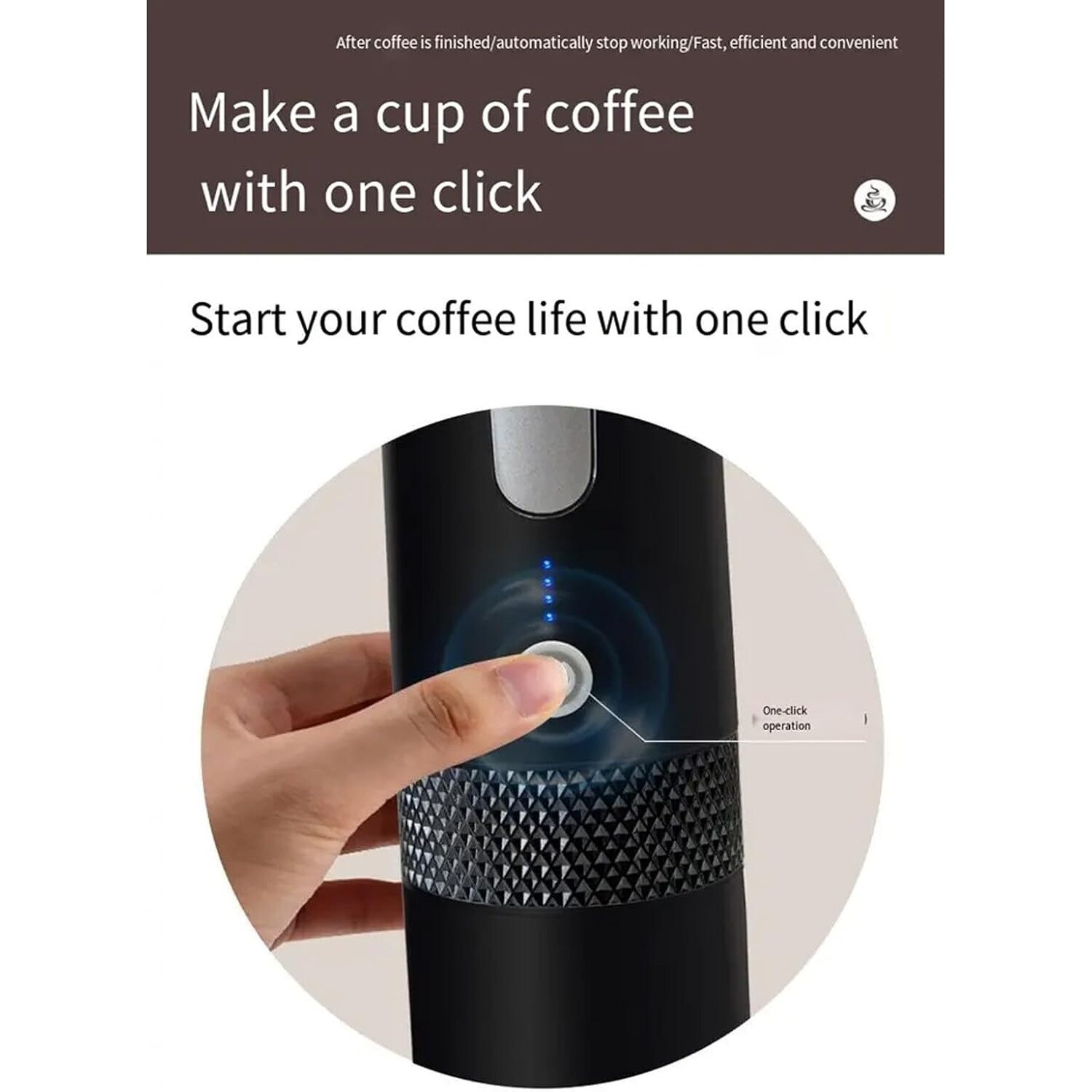 Cafetiere portabila, 170 ml, pentru cafea americana, incarcare USB, doua moduri, compacta