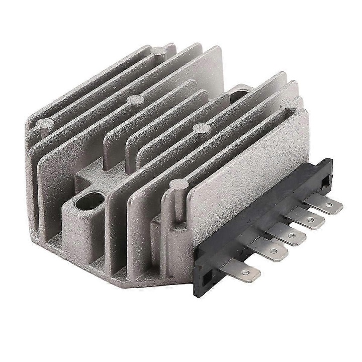 Feszültségszabályzó MIA881279, 12V, 5 pólusú, fém, John Deere 330, 322, 332, F912, F915 traktorokhoz