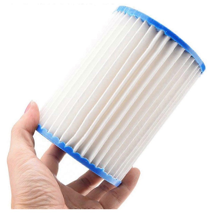 Set 4 cartuse filtrante pentru piscina, 10.6x5.2x13.6cm, alb