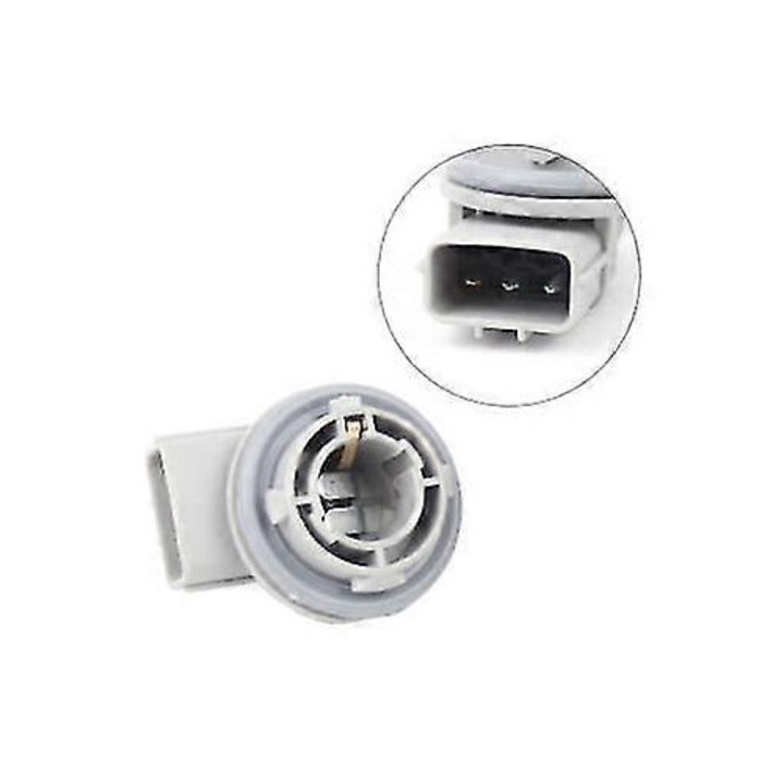 Soclu bec 1157 BA15D cu ringa de cauciuc impermeabil, tip cot, 4.5x3.6x2.6cm, set 1 buc.