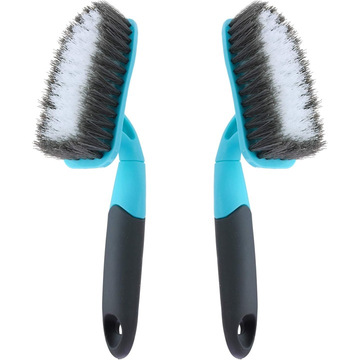 Set de 2 perii de curatare cu maner lung, pentru baie si dus, bristles rezistente