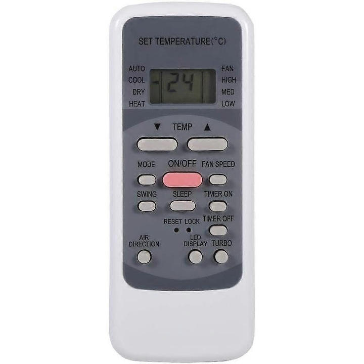 Távirányító klímaberendezéshez, szett, teljes funkciók, 13.7x5.6x1.7cm