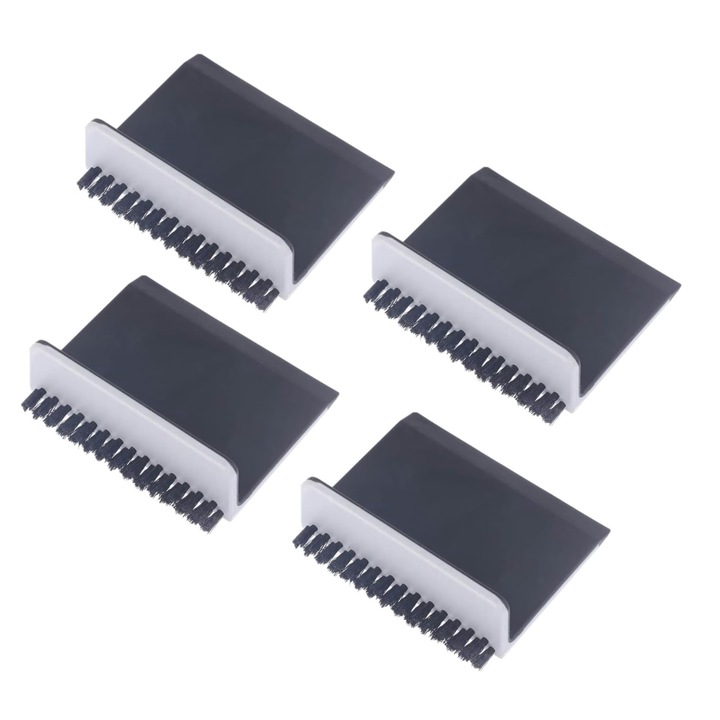Set de 4 bureti de curatare negri pentru bucatarie, design ergonomic, utilizare versatila